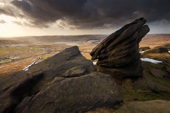 Millstone Edge at Standedge, Overlooking Ammon Wrigley's birthplace in Saddleworth.