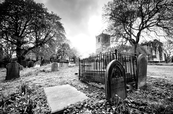 Ebenezer Elliott's grave in All Saints Churchyard, Darfied